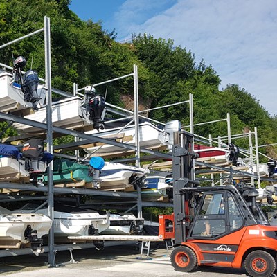 Dry Boat Racking at Saundersfoot Harbour