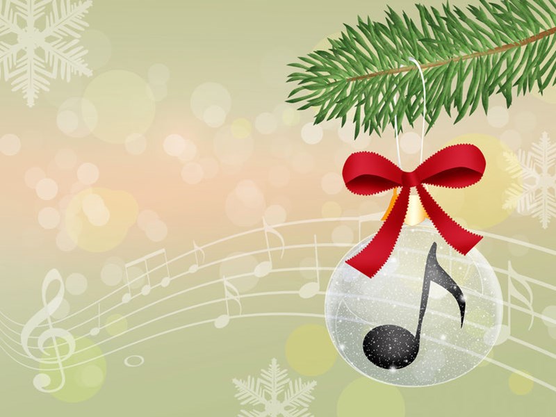 Christmas concert on the National Events Deck at Saundersfoot Harbour